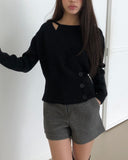 Bed brushed pocket wool short pants