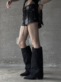 Studded Black Short Denim