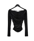Lua Cowl Neck Hooded Off-Shoulder