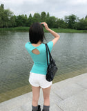 Lizzie Lace Wrap Puff Short Sleeve
