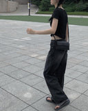 Dolce Black Washing Wide Pants