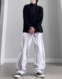 Skin Half Neck Knit Sweatshirt