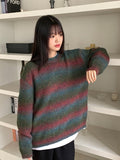[UNISEX Wool 20] Tums Gradation Stripe Mohair Knit