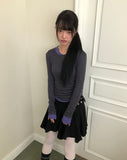 Fallen Folding Unbalanced Mini Skirt