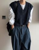 block knitted vest