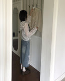 Davin printed denim washed Bermuda pants
