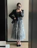 Deor Thuwal Banding Double Tulle Skirt