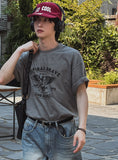 Los printing pigment short sleeve t-shirt