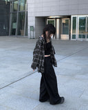 Edo Overfit Check Hood Shirt