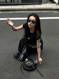 Silver Track Wave-Edge Wide Pants