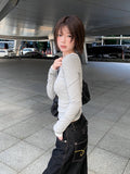 Chaerin Deep U-Neck Two-Way Layered T-Shirt