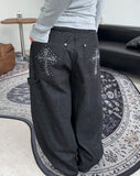 Cardin Leopard Cross Denim Pants