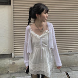 Luko Cable V Crop Cardigan