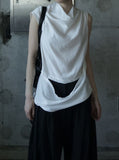 Lesia Cutout Cowl Neck Blouse