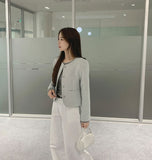 Tweed Round Silver Button Jacket