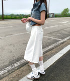 Unique Cross Adjust Point Bermuda Knee Length Cotton Pants
