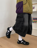 [Unisex] Malant Washing Denim Cargo Bermuda Pants