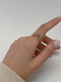 [set] Wave two-tone layered ring