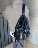 glossy string backpack