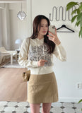 Lople Embroidered Hood Knit