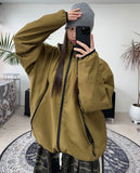 Raven Multi-Zipper Check Jacket