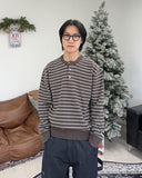 Lao Henley Neck Knit Long Sleeve