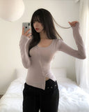 Hiko Unbalanced Button Zipper Long Sleeve