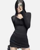 Slim snap rib one piece