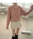 Round Neck Sibori Loose Fit Daily Knit