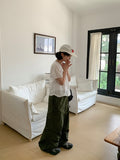 Hutin Nylon Cargo Wide Pants