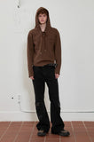 eyelet waffle hoodie