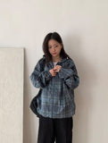 [unisex] Canber Check Hood Windbreaker
