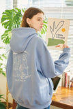 Funky Rabbit Embroidery Brushed Hood