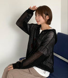 Tesili Summer Net Hood Zip-up