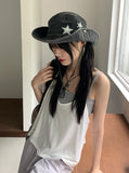 Mayata Vintage Halter Strap Point Layered Sleeveless