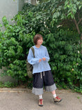 [unisex] Hudi Roll-up Raw Denim Bermuda Pants