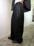 [MADE] Kinto String Two-Way Linen Denim Long Wide Jogger Pants