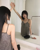 [MADE] Ien Vintage Velvet Ribbon Flower Flower Sleeveless Blouse