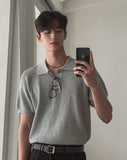 Cornell Waffle Collar Short Sleeve Knit
