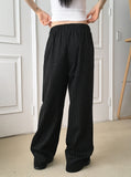 Lating Pin Stripe Banding Long Wide Pants
