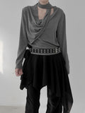 Seme Drape Cowl Scarf Tee
