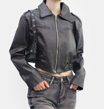 Tenet Crop Leather Jacket