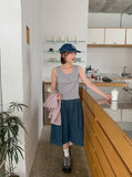[unisex] Hotem Cool Banding Denim Bermuda Pants