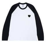 Dot Heart Raglan Long Sleeve T-Shirt