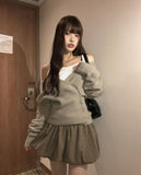 Nera Lace Frill Knit Sleeveless