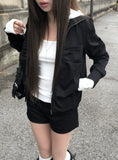 Ferro Studded Eyelet Belted Shorts