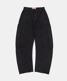 Deep solid cargo cotton pants