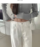 Wide Banding 4-Season Side Cut Cotton Pants
