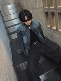 Chaser zipper denim jacket
