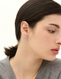 Essence Silver (W) Tennis One-Touch Earrings M Purple